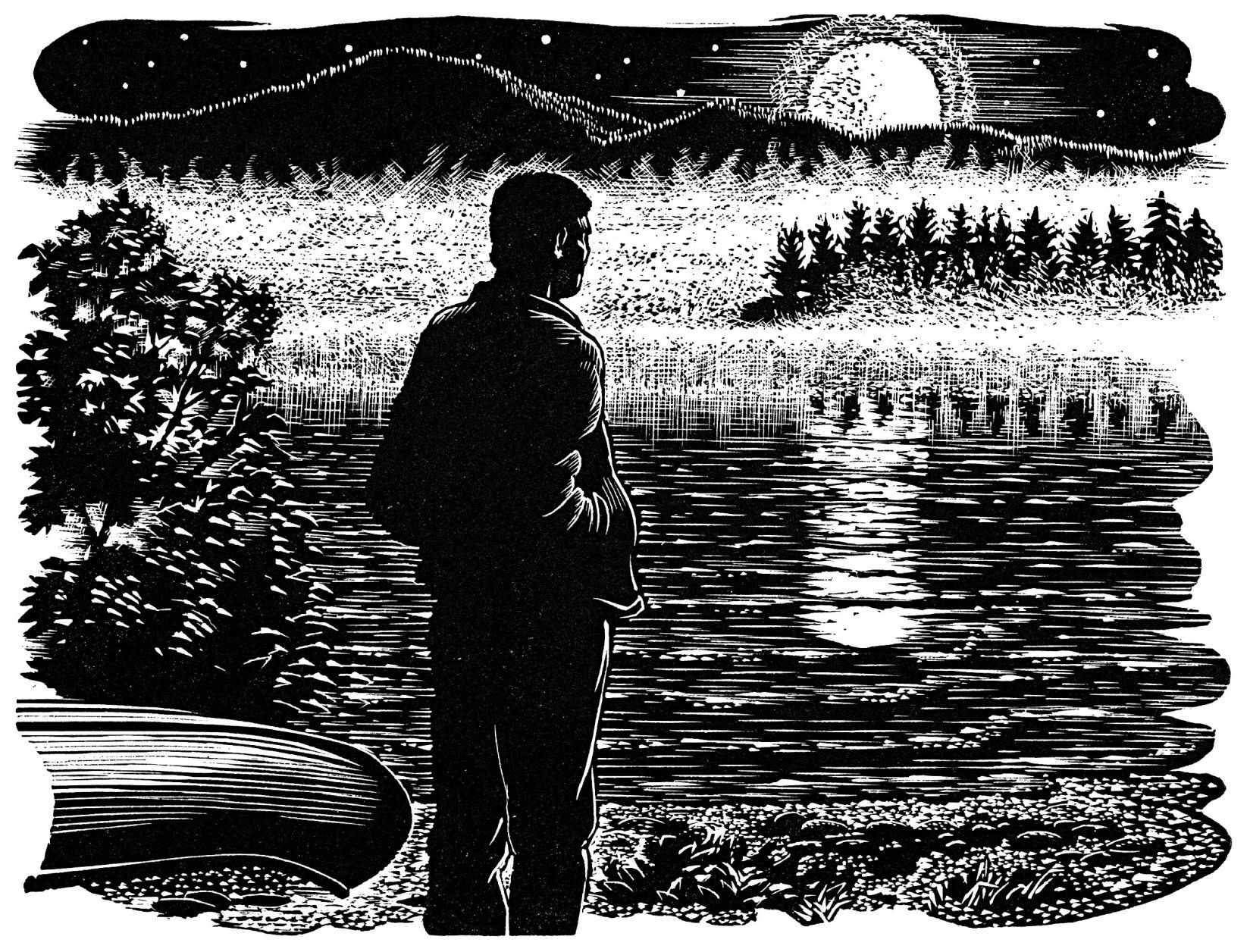 mirando el lago